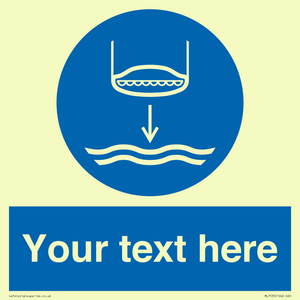 Custom Lower lifeboat to the water in launch sequence